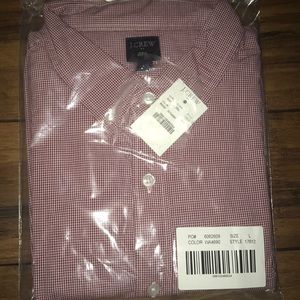 Brand new JCrew washed micro Gingham dress shirt!